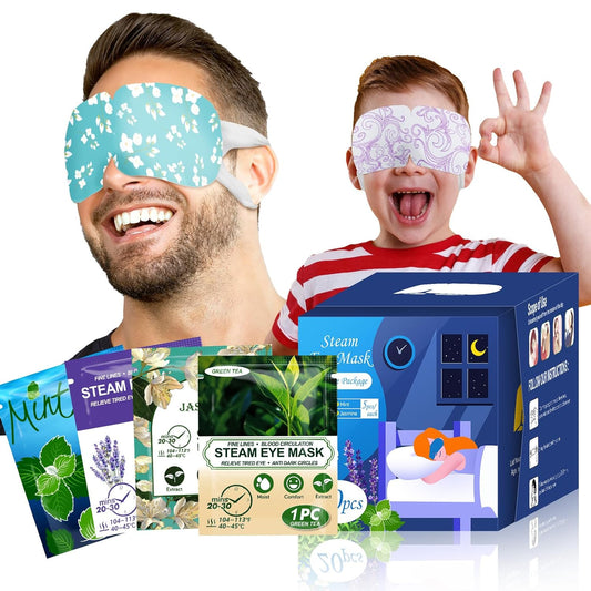 20-Pack Steam Eye Masks for Dry Eyes, Warm Eye Mask, Relief Eye Fatigue & Dark Circle, Heat Sleep Eye Mask for Puffy Eyes, Disposable Eye Mask, Moist Hot Compress Eye Patch for Sleeping, 4 Flavors