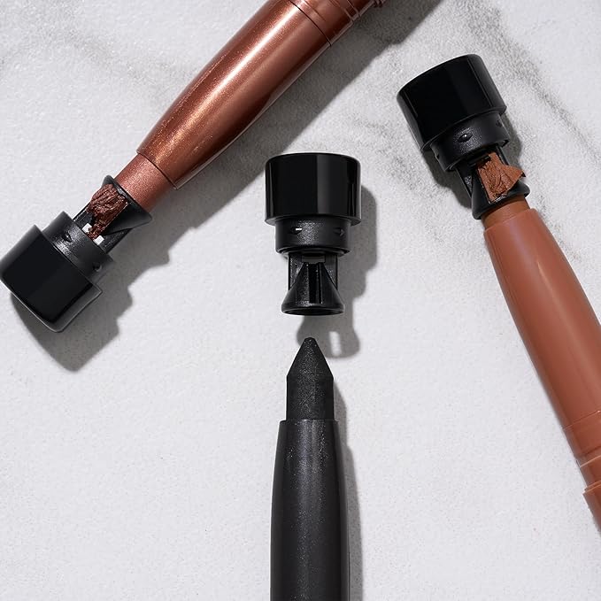 LAURA GELLER NEW YORK Kajal Longwear Kohl Eyeliner Pencil - Smoky Taupe Kohl - Caffeine and Vitamin E - Smooth & Blendable Liner - Built-In Sharpener