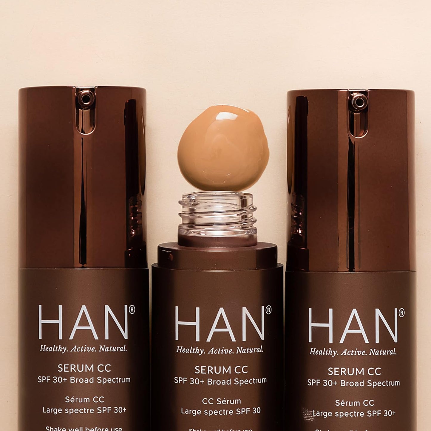 HAN Skincare Cosmetics Serum CC with SPF 30 I Vegan I Cruelty-Free I Waterless (Shade 5)