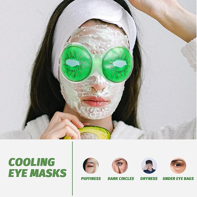 Beavorty 3pcs Sleep mask Eye mask Sleeping mask face mask Cucumbers Gel ice Cooling mask Cooling Eye Pads Eye Cooling mask Kids Cooling Masks Eye Patch Child Cold PVC