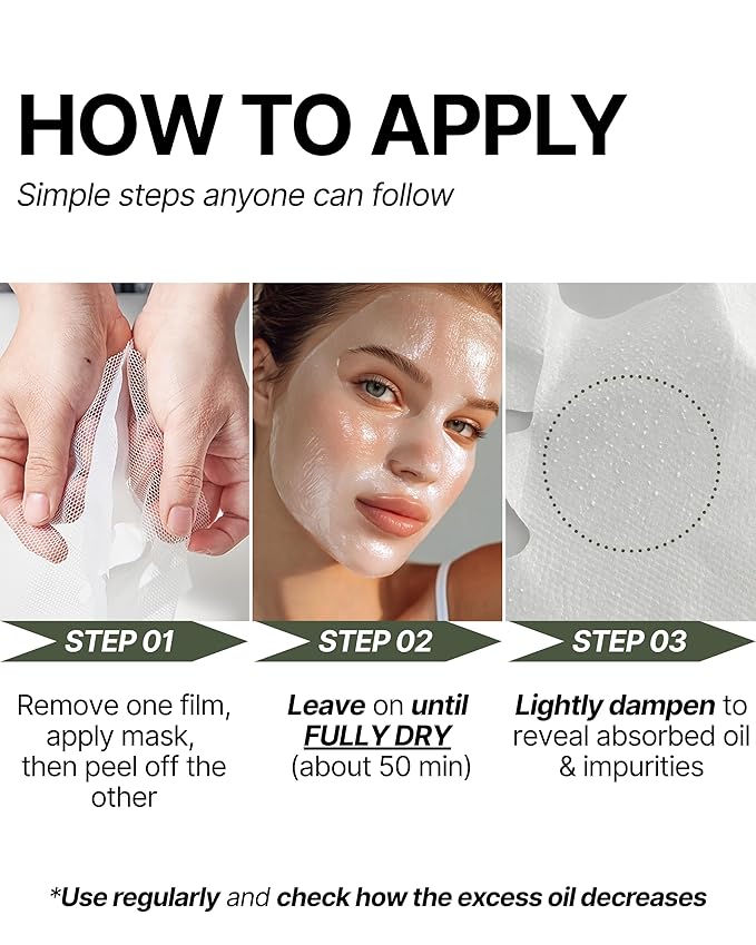 Trouble Patch Mask – Full-Face Acne & Sebum Control Korean Sheet Mask with Tea Tree Biome, Hydrocolloid-Inspired Care for Oily Skin, Visible Sebum Lift, Holiday Skincare Gift | 20ml x 4