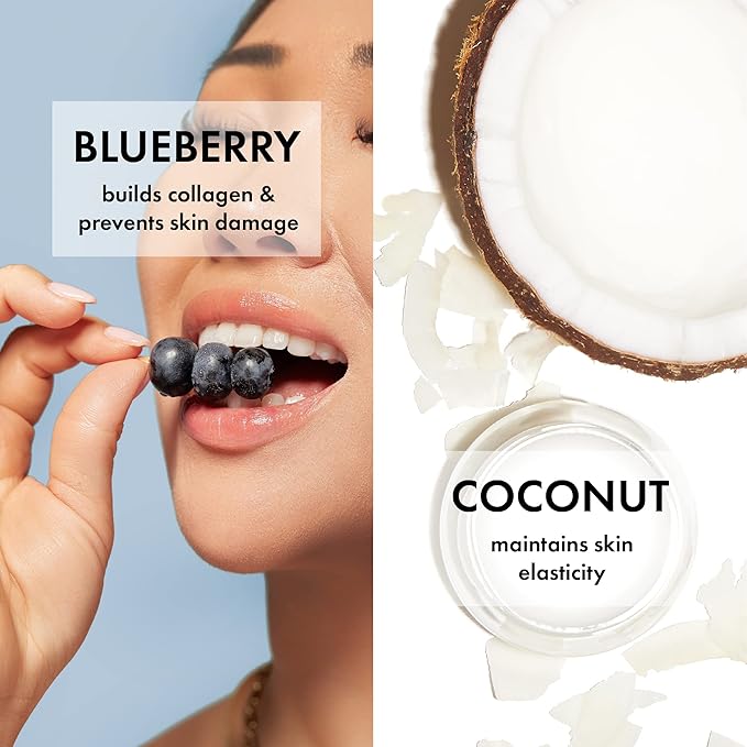 ESW Beauty Blueberry Coconut Milk - Firming Plant-Based Milk Face Mask (6-Pack) - Rejuvenating with Blueberry & Coconut for Mature Skin - Firms & Reduces Fine Lines