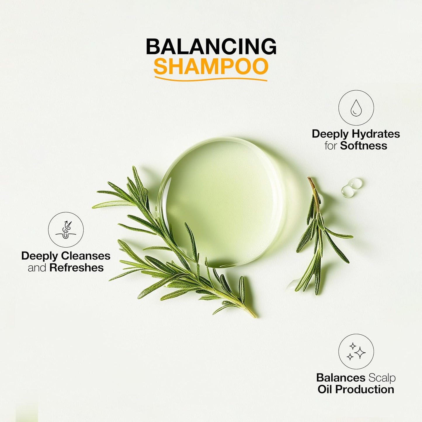 GK HAIR Balancing Shampoo Repairs Dry Damage For Oily Flaky Itchy Scalp Thinning Removes Impurities Deep Cleansing Natural Moisture Keratin Treatment Sulfate Parabem Free All Hair Types - 33.8 Ounce