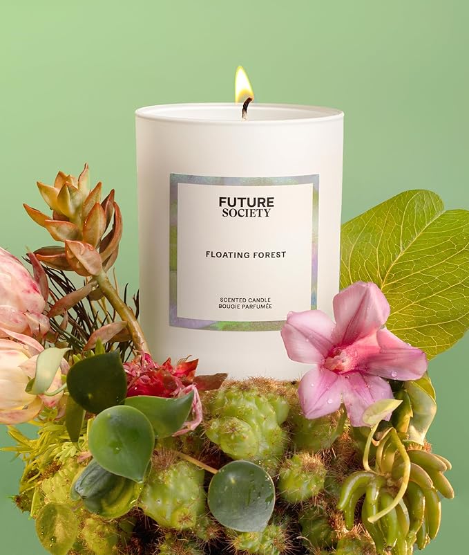 Future Society Floating Forest Luxury Home & Body Gift Set - Includes Body Wash, Body Lotion, & 2oz Scented Candle - Aquatic Floral with Notes of Bergamot, Freesia & Musk - Beauty Gifts for Women