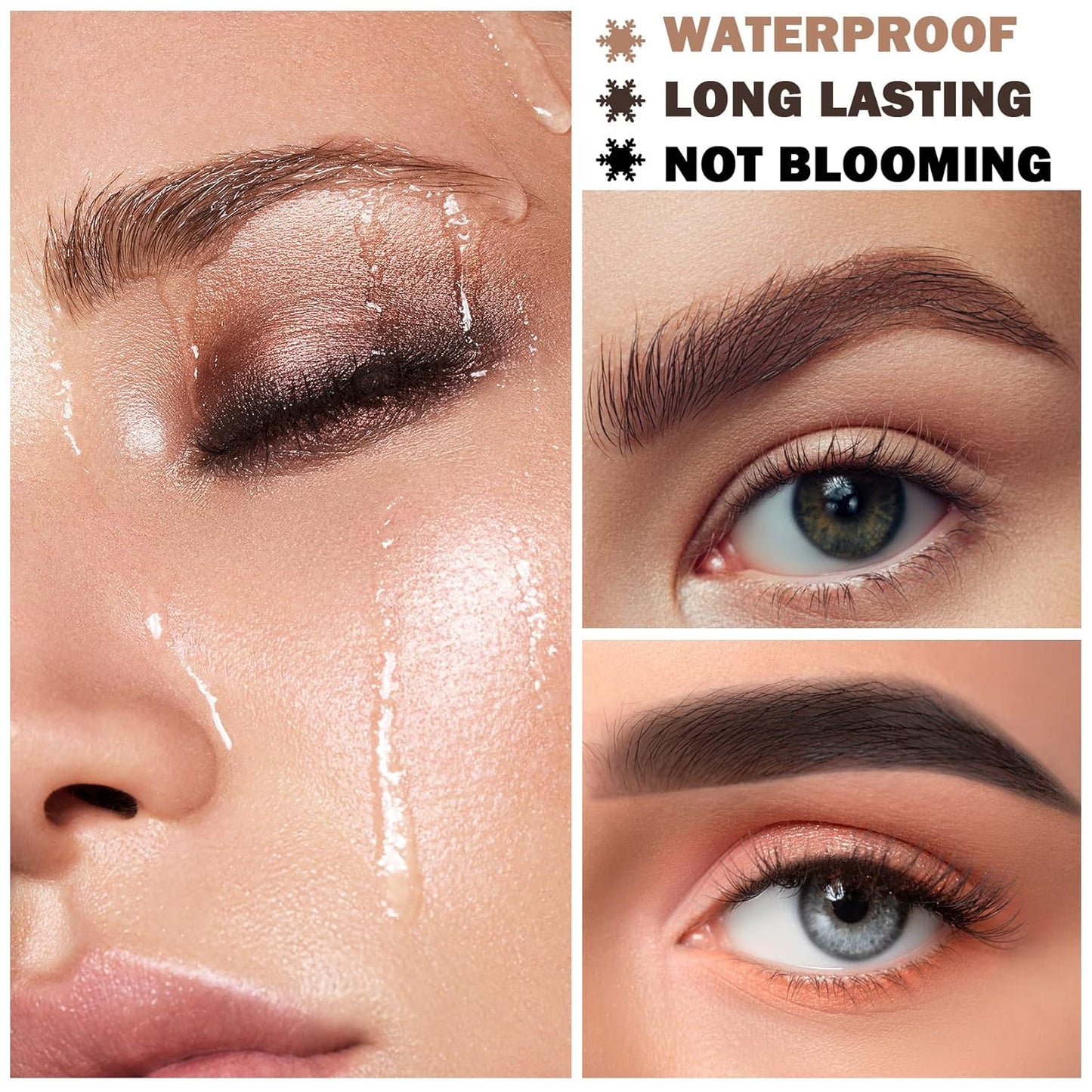 Eyebrow Pomade Cream,Brow Pomade Gel Naturally Long Lasting Waterproof,Delicate and Smooth Eye Brow Makeup Cosmetics with Eyebrow Brush - Black