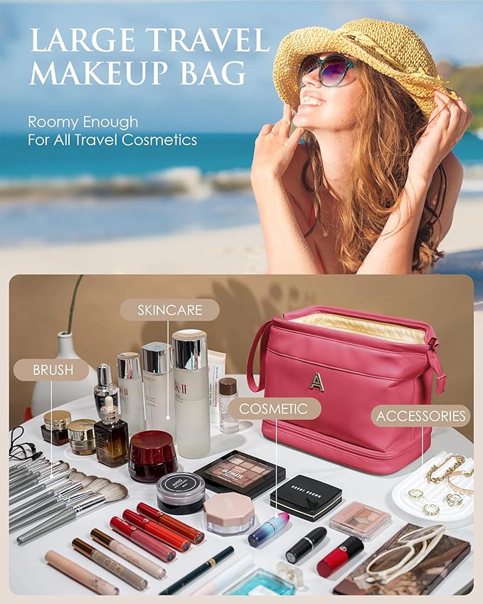 Birthday Week Gifts, Makeup Bag for Women, Bridesmaid Engagement Gift for Her Travel Toiletry Bag Make Up Bag Pouch for Purse Bridal Shower Gifts for Engagement Wedding Bridesmaids Gift