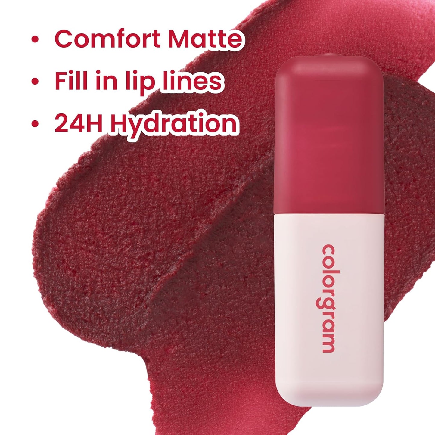 COLORGRAM NUDE BLUR TINT 03 LOVELY FIG | Soft Velvet Matte Lip Stain & Cheek Tint | Lightweight Blurring Tint for a Smooth & Airbrushed Finish | 24H Hydration, Long-Lasting & Non-Sticky Formula