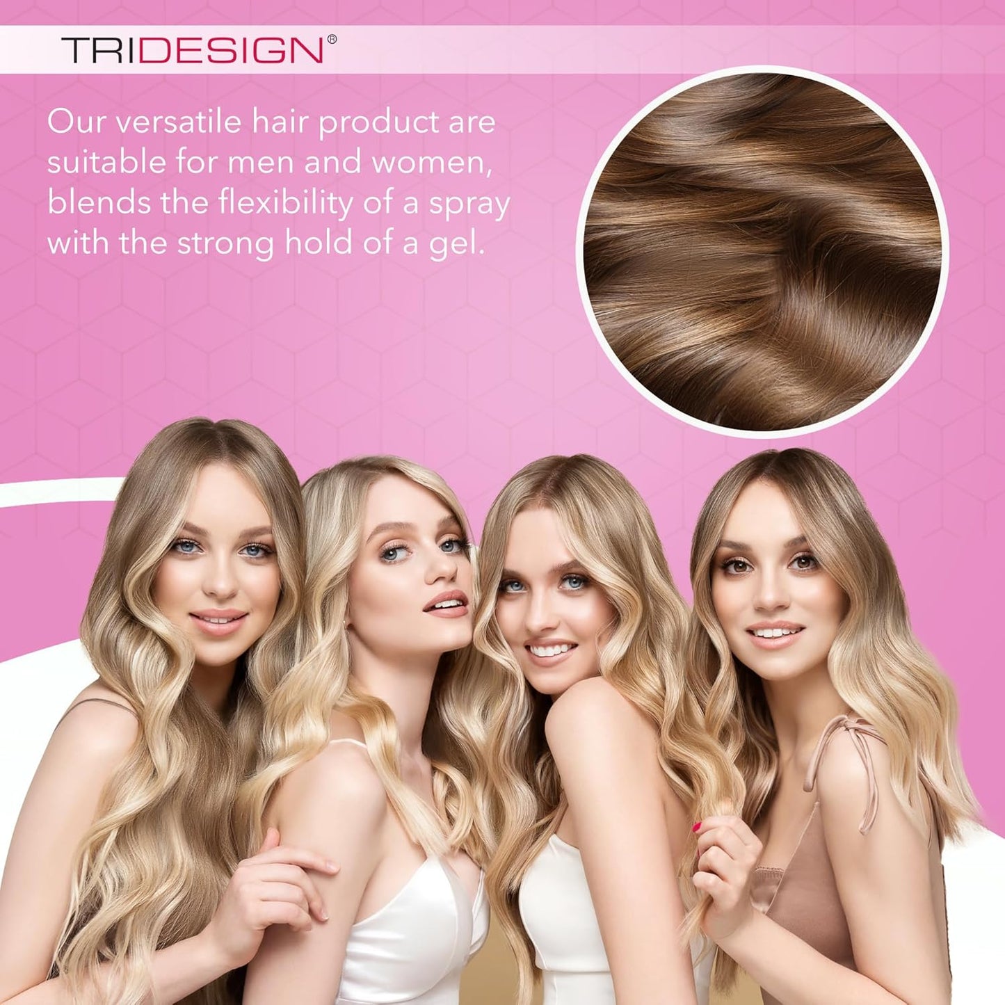 TRI Design Aerogel Hairspray - Strong Hold Hair Finishing Spray for Volumizing & Control, Flexible Styling for All Hair Types, Non-Sticky and Scented - For Women and Men - Pack of 4 (10.5 Oz)