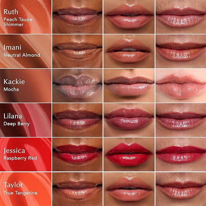 Thrive Causemetics Sheer Strength Lip Plumping Peptide Gloss, Lip Plumper with Vitamin E, Peptides, Plumps, Smooths & Hydrates Lips, High Shine, Vegan & Cruelty Free, Jessica (Raspberry Red)