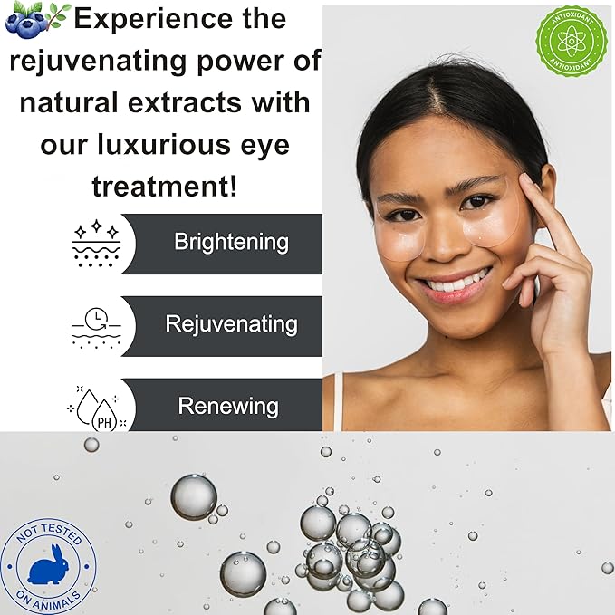 Under Eye Patches (60PCS) Under Eye Mask Collagen, Antioxidants & Hyaluronic Acid Collagen, Under Eye Wrinkle Eye Gels Pads, Anti-Aging Eye Mask Reduce Dark Circles, Puffiness Undereye Bags, Wrinkles