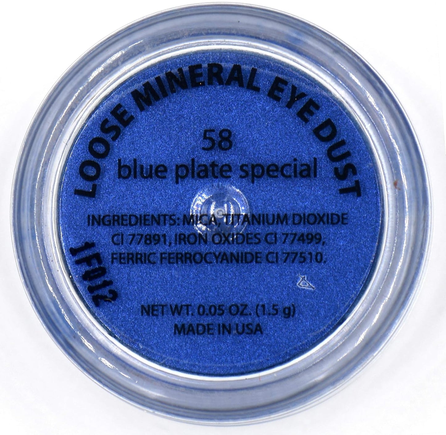 Blue Plate Special Metallic Deep Royal Navy Purple Single Loose Powder Eyeshadow; Vegan, Talc & Paraben Free