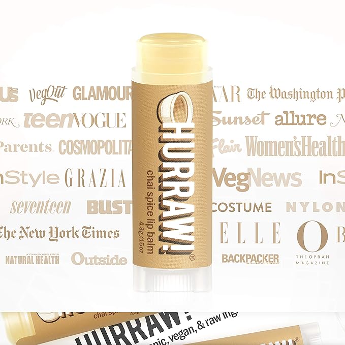 Hurraw! Chai Spice Lip Balm, 2 Pack: Organic, Certified Vegan, Cruelty and Gluten Free. Non-GMO, 100% Natural Ingredients. Bee, Shea, Soy and Palm Free. Made in USA