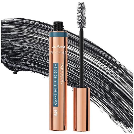 M. Asam MAGIC FINISH Waterproof Mascara Deep Black (0.41 Fl Oz), Mascara Volume and Length with Argan Oil, Easy Removal with 100.4 °F warm water, Vegan