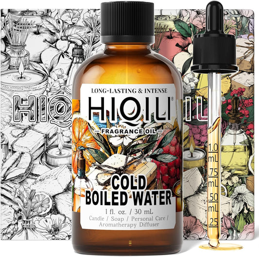 HIQILI Cold Boiled Water Fragrance Oil for Home Diffuser, Great for Making Candle, Soap, Body Wash, DIY Multipurpose Room Spray- 1 Fl Oz