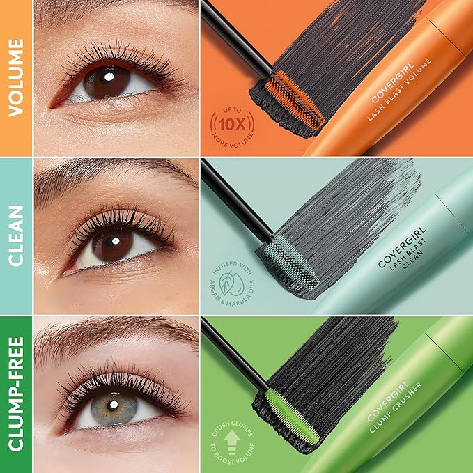 COVERGIRL Lash Blast Volume Mascara(Very Black) & Perfect Point Plus Eyeliner Pencil (Black Onyx) - Twin Pack