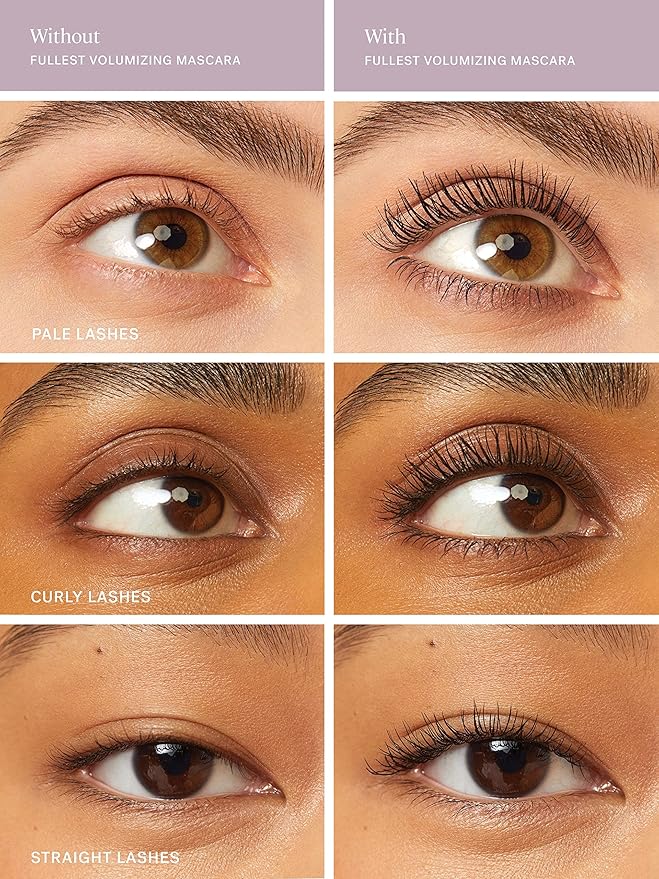 ILIA - Fullest Volumizing Mascara | Weightless, Buildable, Smudge + Flake-Free, Sensitive Eyes Safe | Full, Thick, Healthier Lashes | Non-Toxic, Vegan, Cruelty-Free (Travel Size Mini, 0.13 oz | 4 ml)