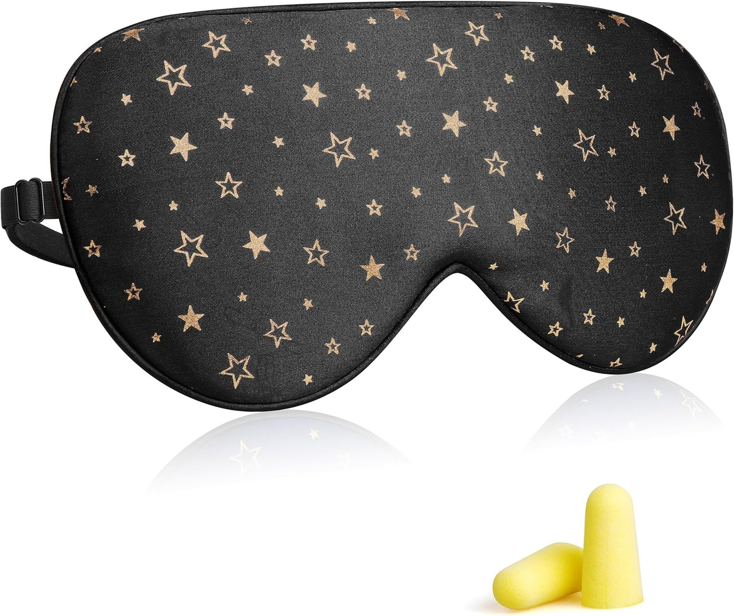 Silk Sleep Eye Mask for Men Women, Comfortable Super Soft Eye Mask with Adjustable Strap, 100% Pure Silk, Works with Every Nap Position, Ultimate Sleeping Aid Blindfold, Blocks Light, Jersey Slumber